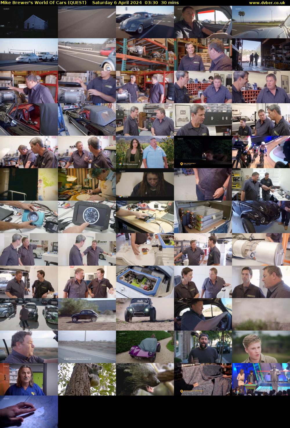 Mike Brewer's World Of Cars (QUEST) Saturday 6 April 2024 03:30 - 04:00