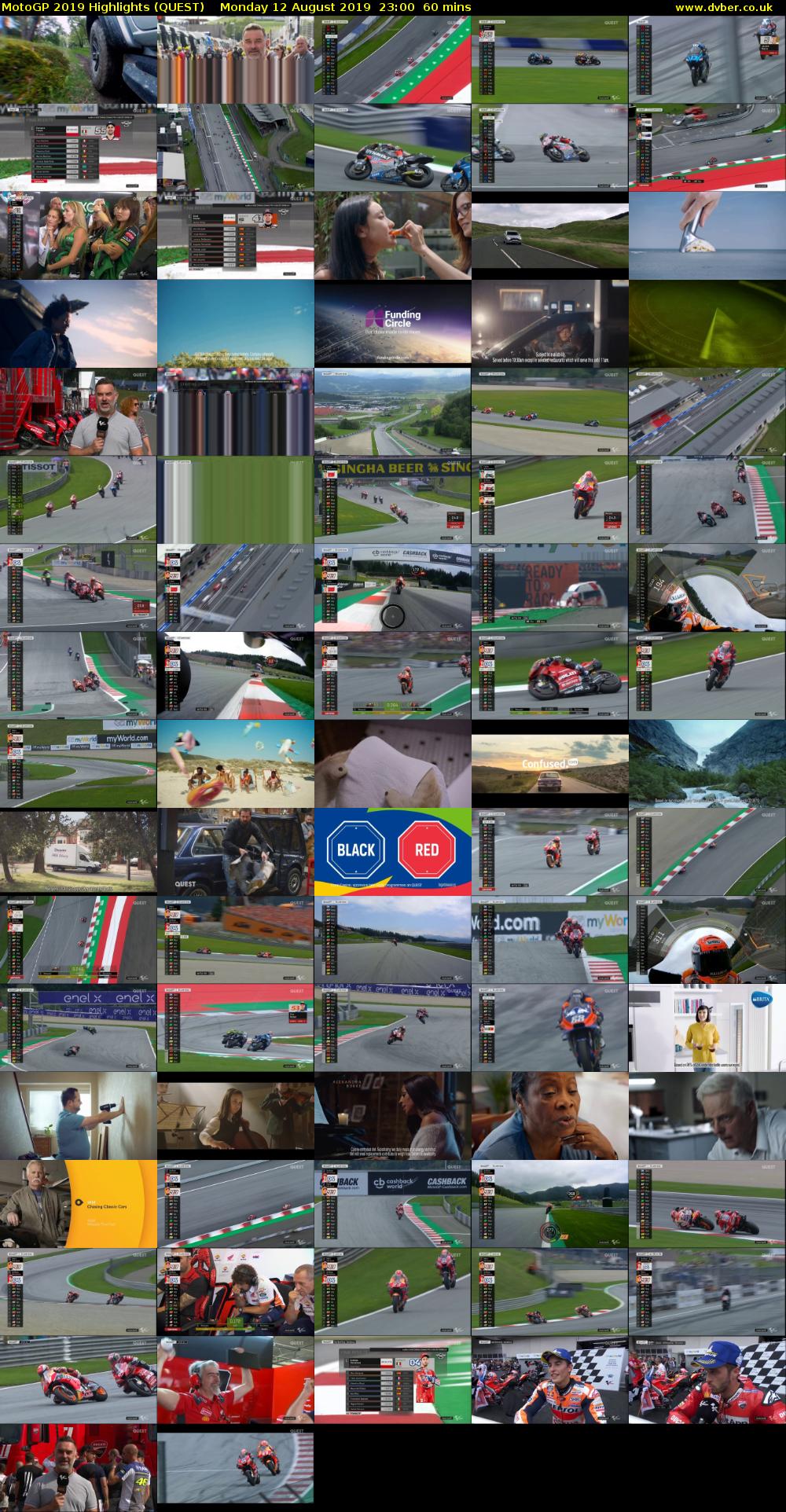 MotoGP 2019 Highlights (QUEST) Monday 12 August 2019 23:00 - 00:00