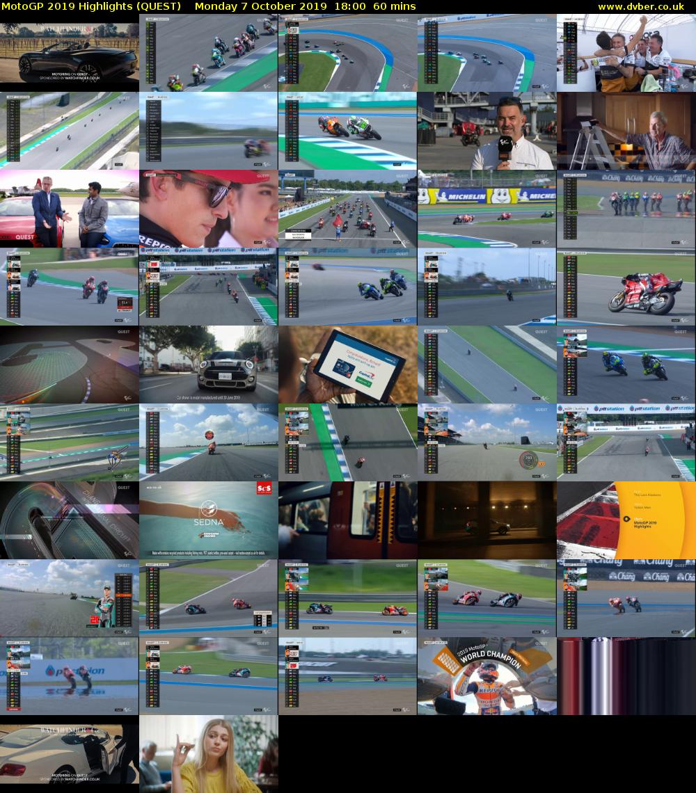 MotoGP 2019 Highlights (QUEST) Monday 7 October 2019 18:00 - 19:00