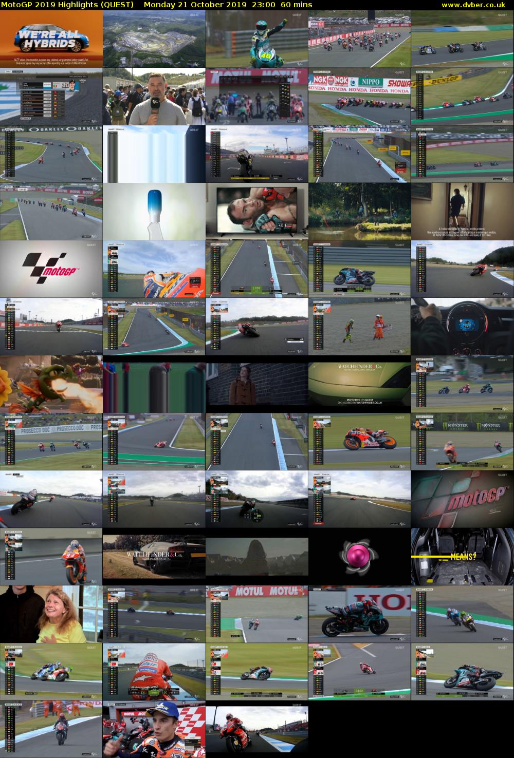 MotoGP 2019 Highlights (QUEST) Monday 21 October 2019 23:00 - 00:00