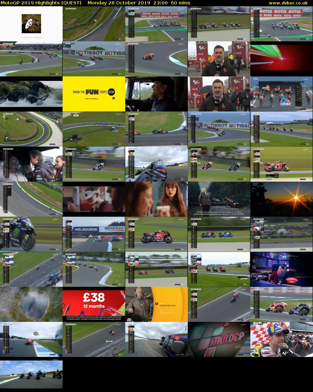 MotoGP 2019 Highlights (QUEST) Monday 28 October 2019 23:00 - 00:00