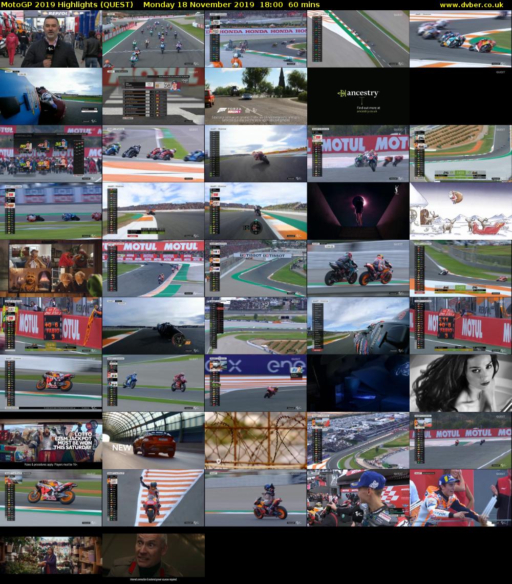 MotoGP 2019 Highlights (QUEST) Monday 18 November 2019 18:00 - 19:00
