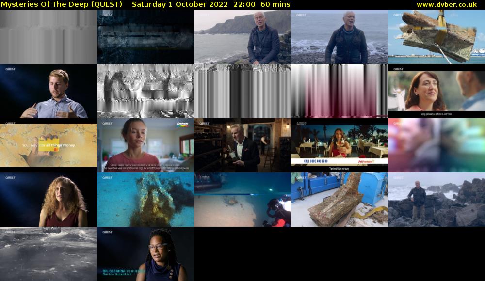Mysteries Of The Deep (QUEST) Saturday 1 October 2022 22:00 - 23:00