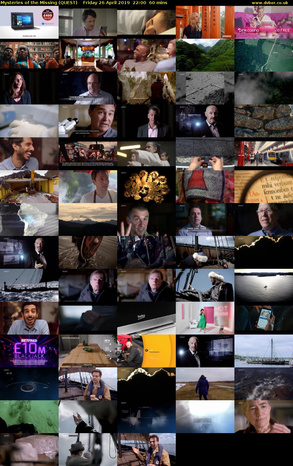 Mysteries of the Missing (QUEST) Friday 26 April 2019 22:00 - 23:00