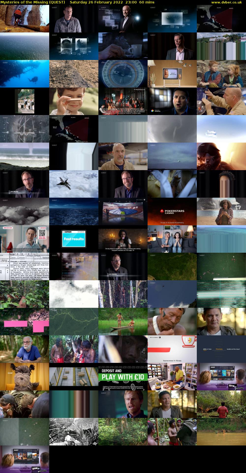 Mysteries of the Missing (QUEST) Saturday 26 February 2022 23:00 - 00:00