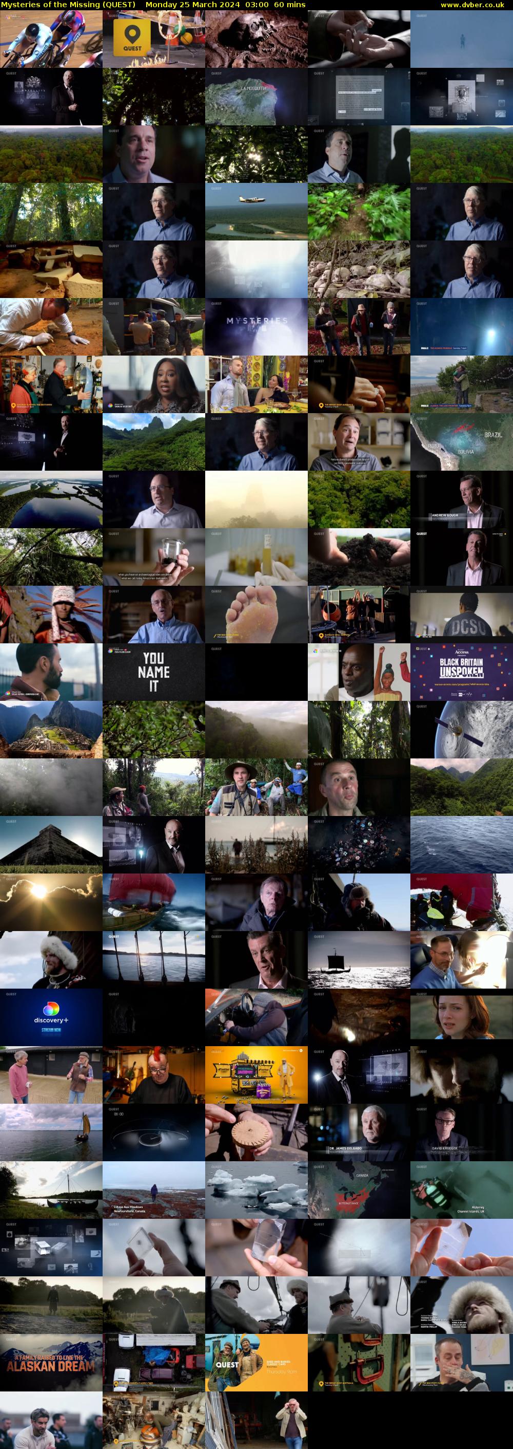 Mysteries of the Missing (QUEST) Monday 25 March 2024 03:00 - 04:00