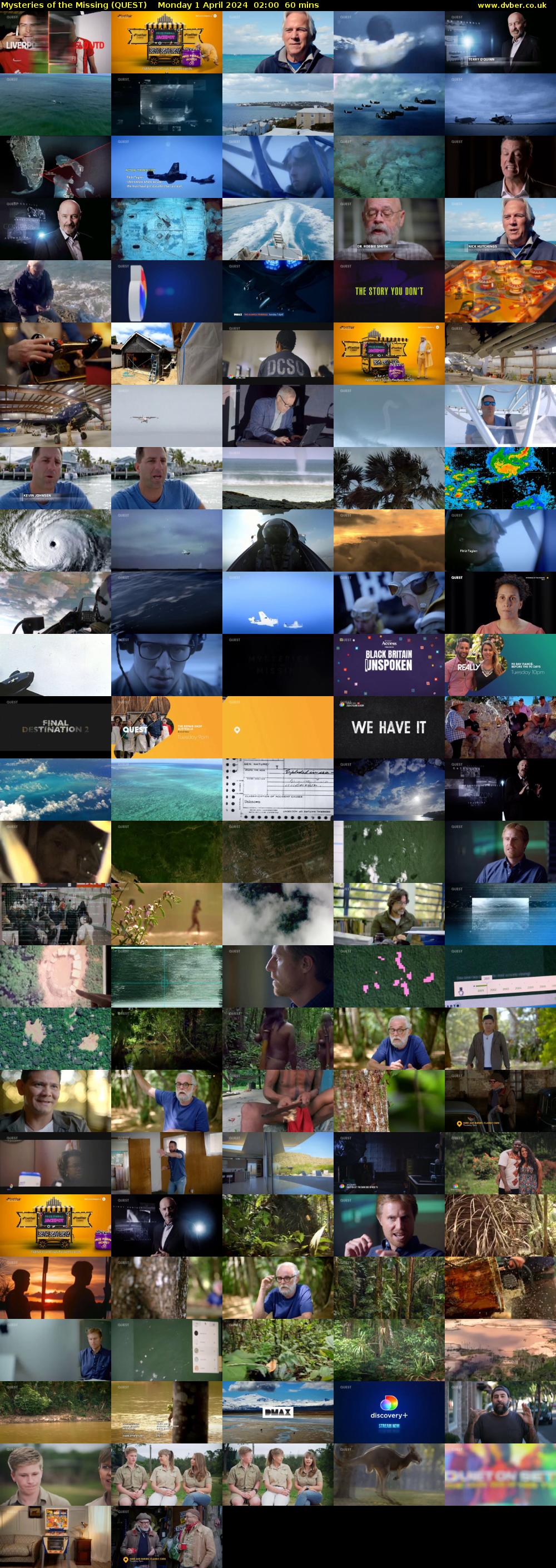 Mysteries of the Missing (QUEST) Monday 1 April 2024 02:00 - 03:00