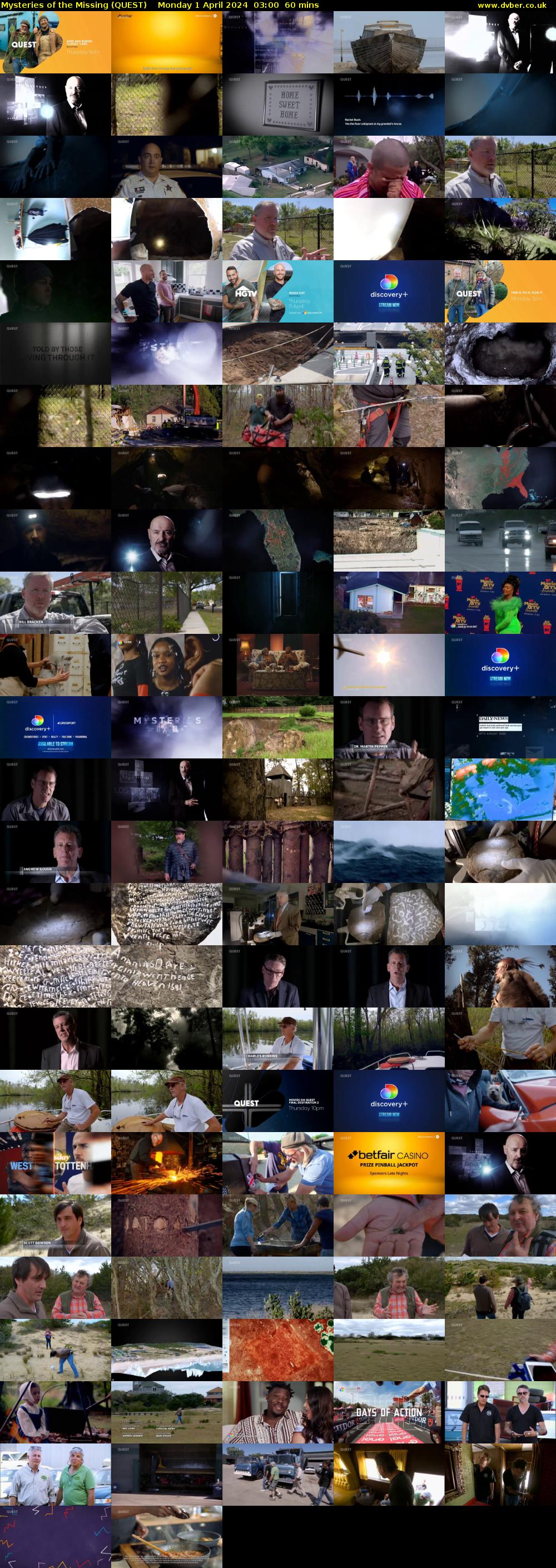 Mysteries of the Missing (QUEST) Monday 1 April 2024 03:00 - 04:00