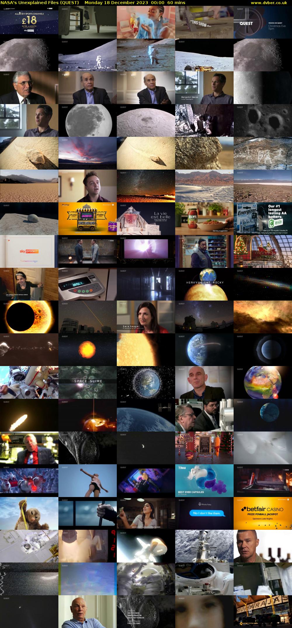 NASA's Unexplained Files (QUEST) Monday 18 December 2023 00:00 - 01:00