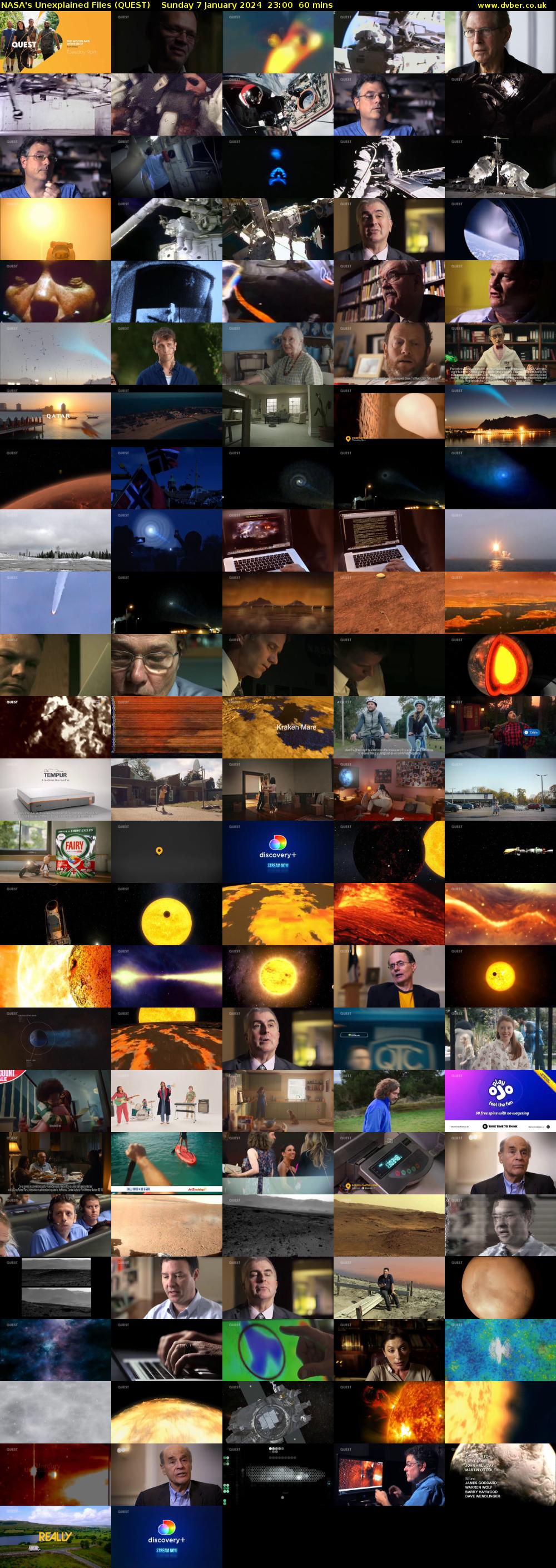 NASA's Unexplained Files (QUEST) Sunday 7 January 2024 23:00 - 00:00