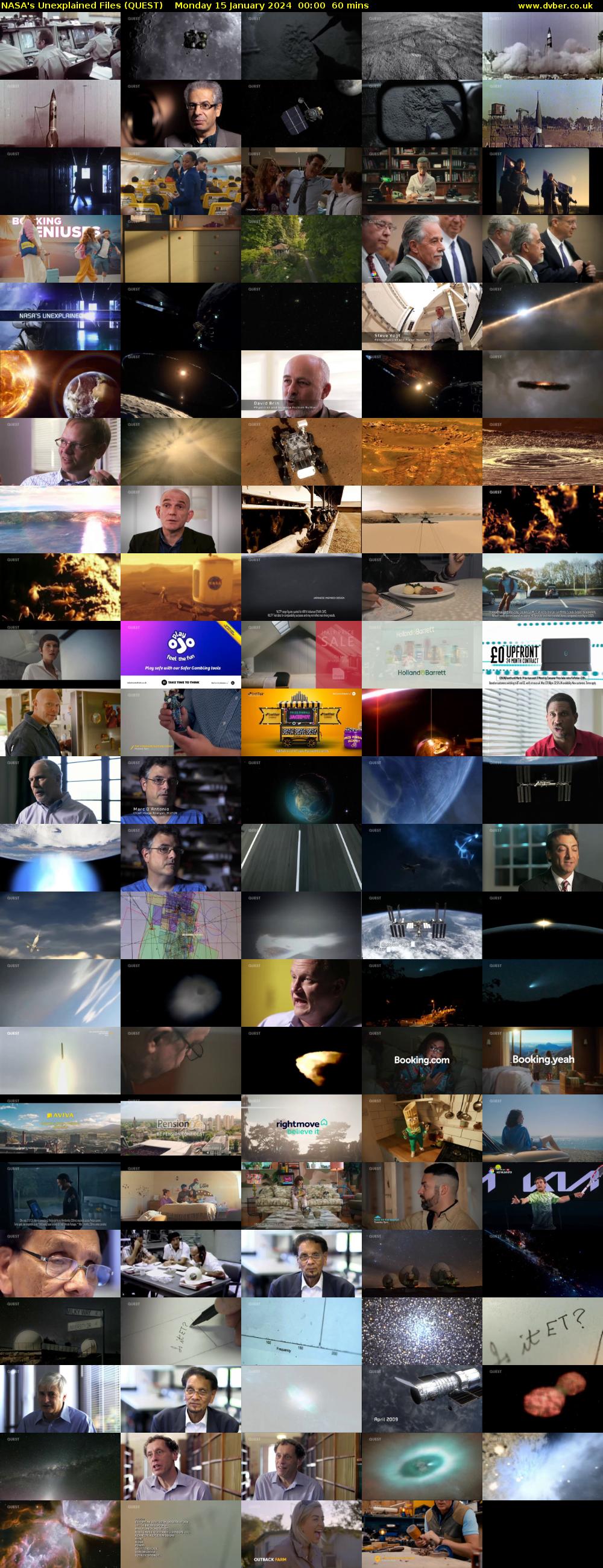 NASA's Unexplained Files (QUEST) Monday 15 January 2024 00:00 - 01:00