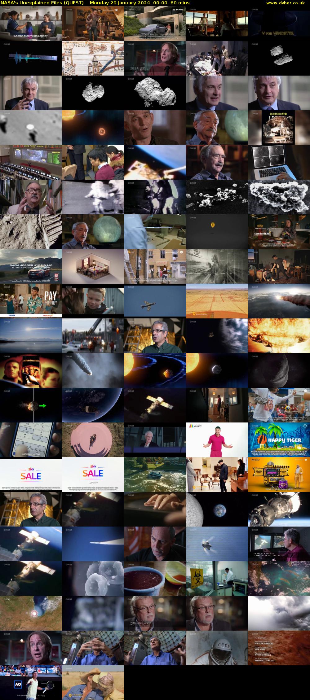 NASA's Unexplained Files (QUEST) Monday 29 January 2024 00:00 - 01:00