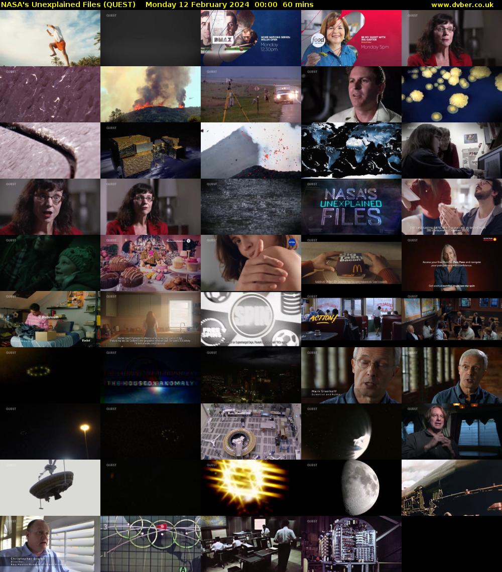 NASA's Unexplained Files (QUEST) Monday 12 February 2024 00:00 - 01:00
