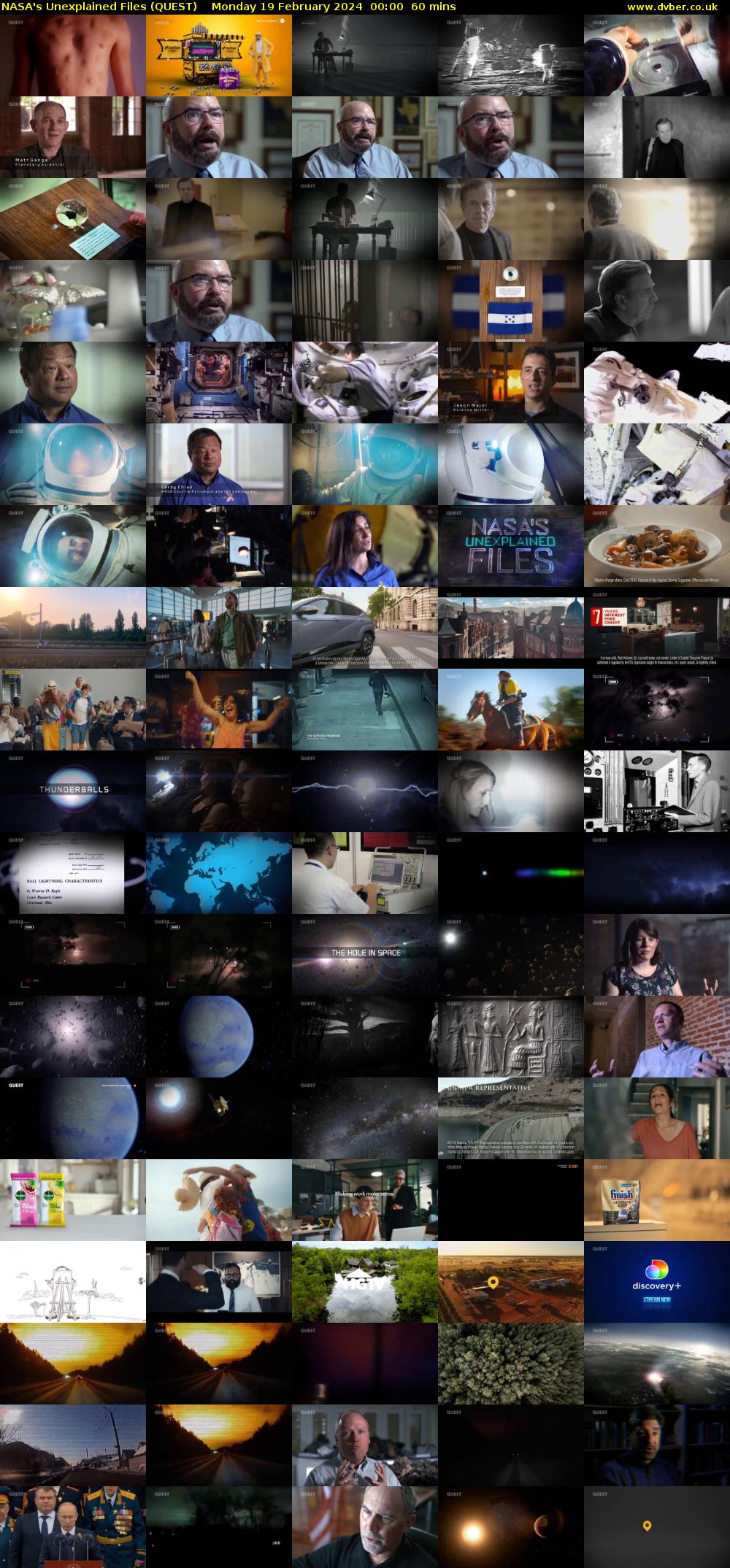 NASA's Unexplained Files (QUEST) Monday 19 February 2024 00:00 - 01:00