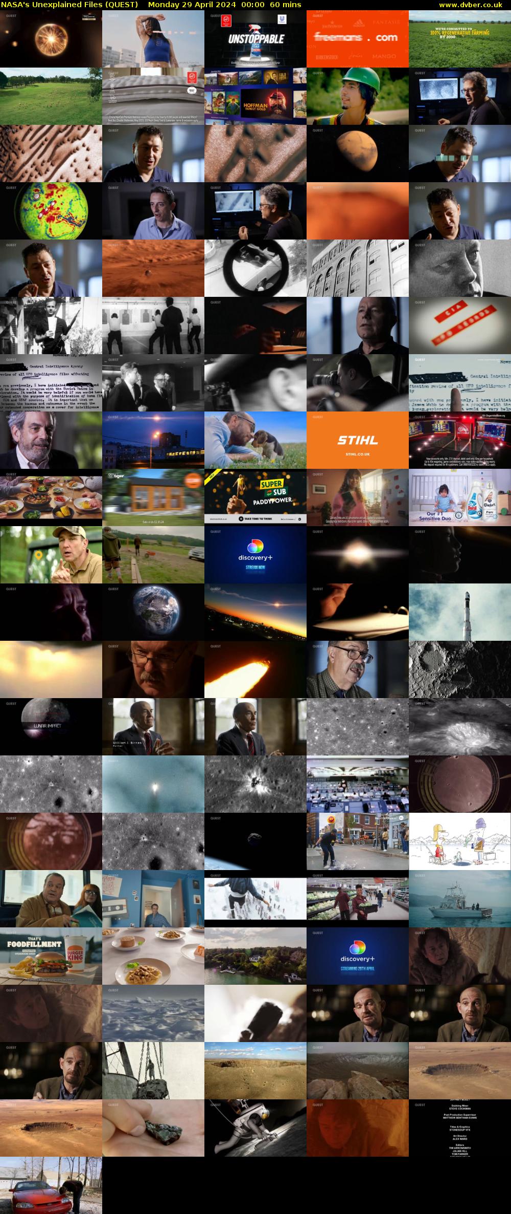 NASA's Unexplained Files (QUEST) Monday 29 April 2024 00:00 - 01:00