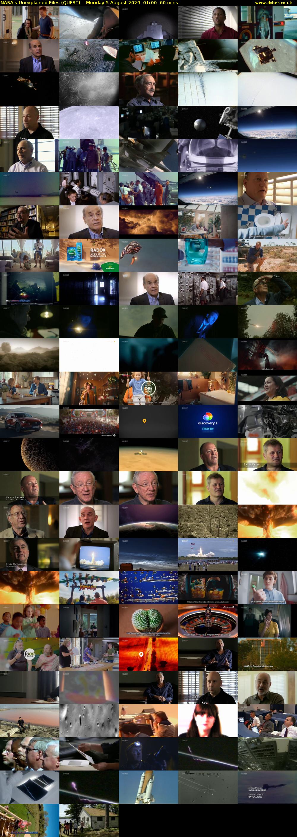 NASA's Unexplained Files (QUEST) Monday 5 August 2024 01:00 - 02:00