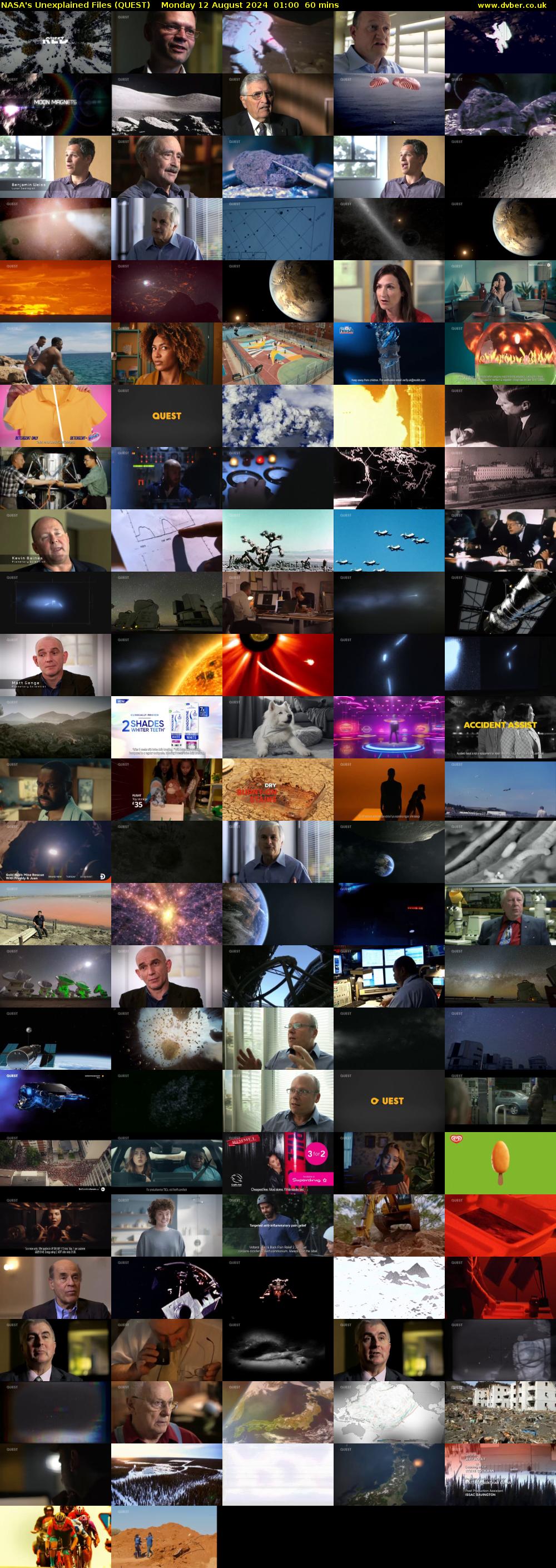 NASA's Unexplained Files (QUEST) Monday 12 August 2024 01:00 - 02:00