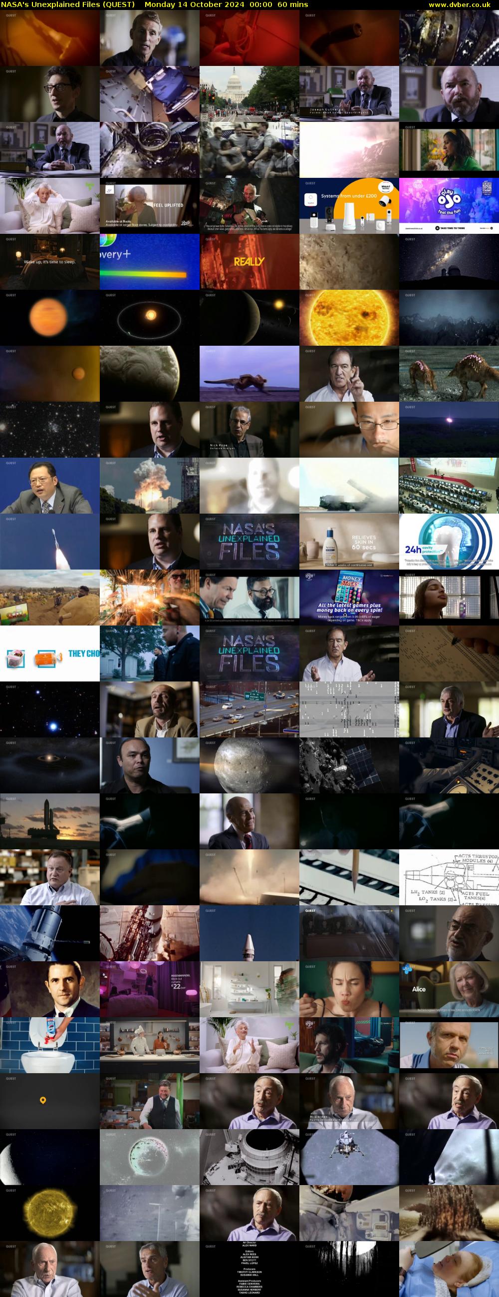 NASA's Unexplained Files (QUEST) Monday 14 October 2024 00:00 - 01:00
