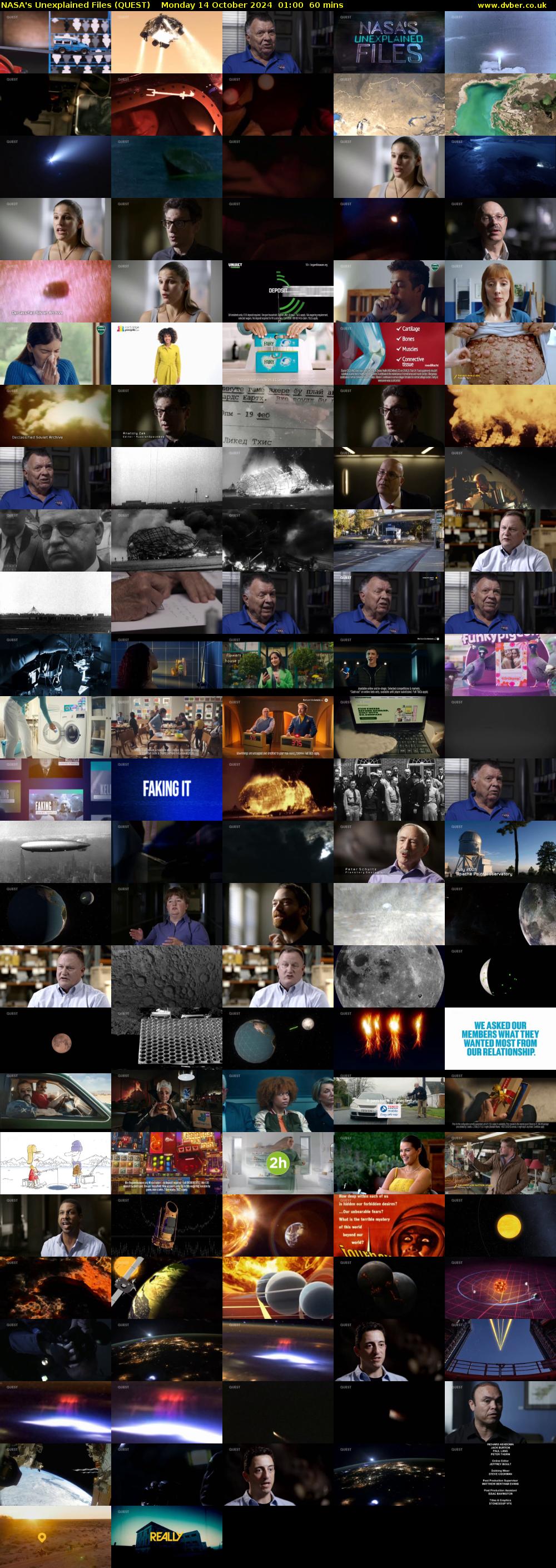 NASA's Unexplained Files (QUEST) Monday 14 October 2024 01:00 - 02:00