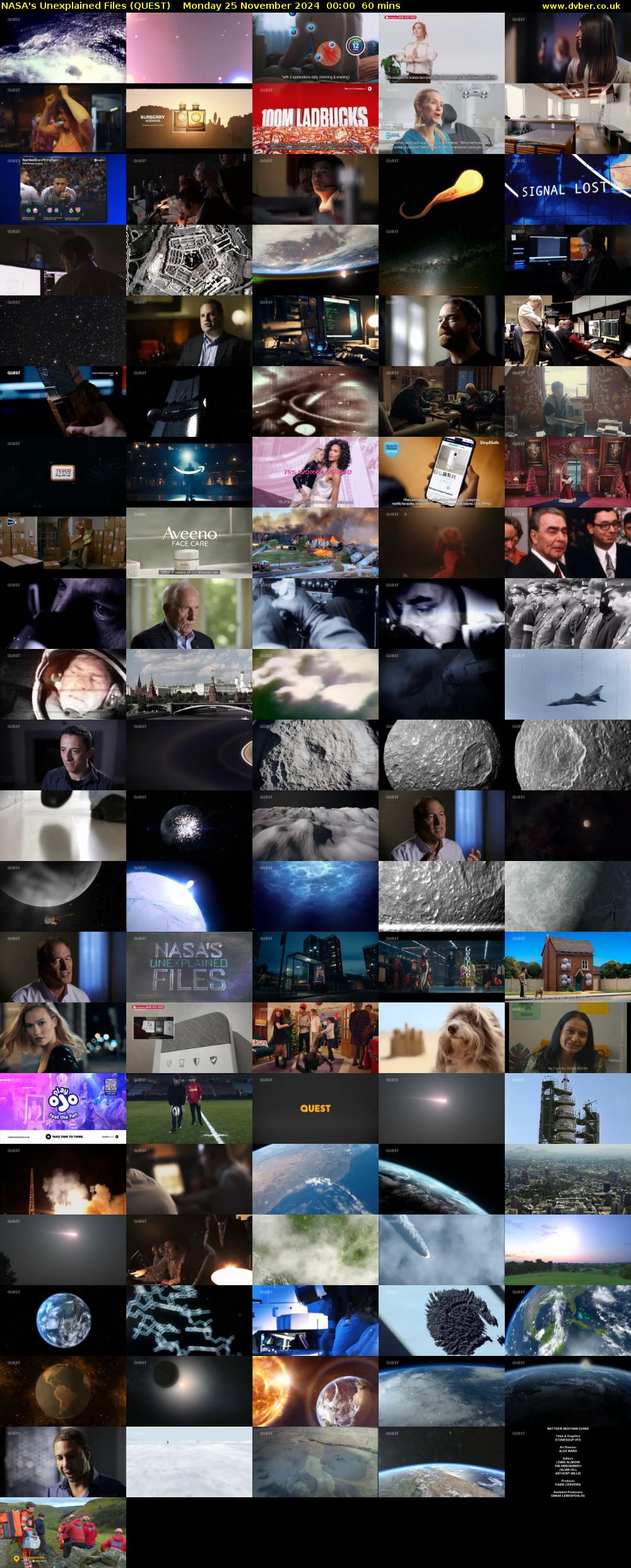NASA's Unexplained Files (QUEST) Monday 25 November 2024 00:00 - 01:00