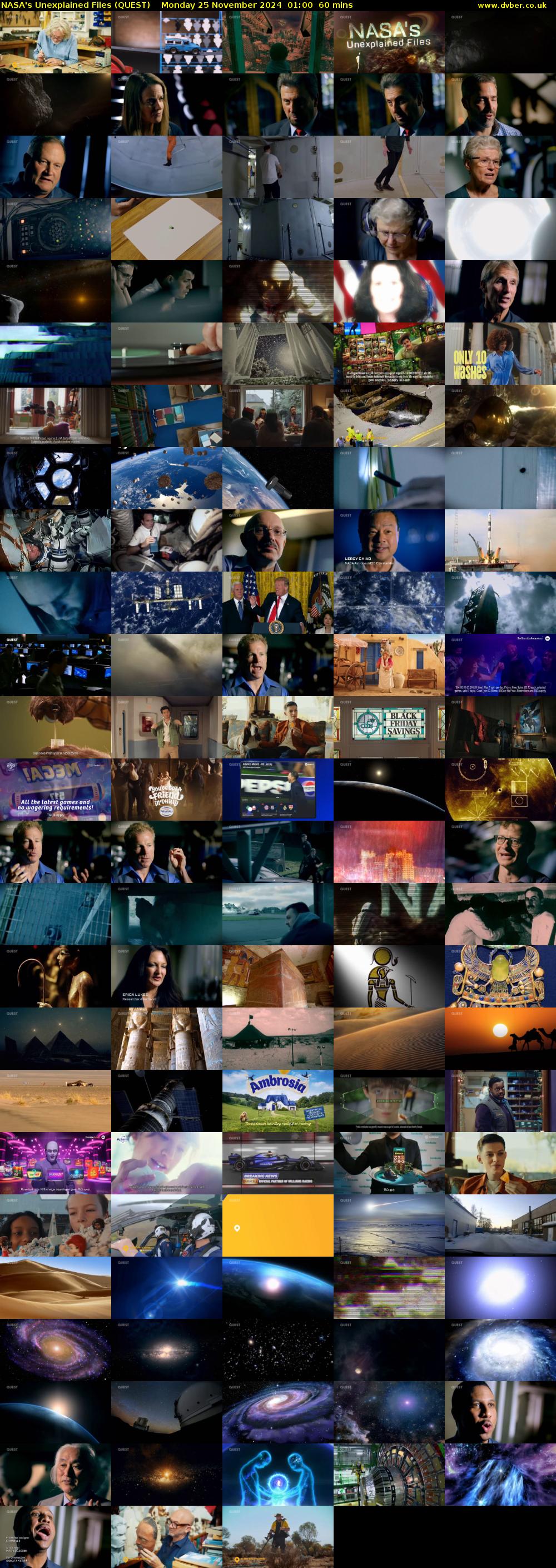 NASA's Unexplained Files (QUEST) Monday 25 November 2024 01:00 - 02:00