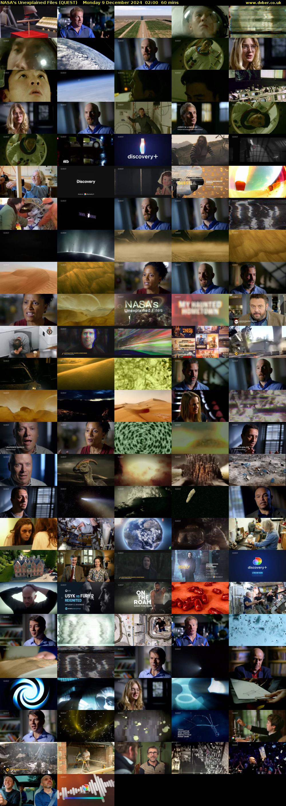 NASA's Unexplained Files (QUEST) Monday 9 December 2024 02:00 - 03:00