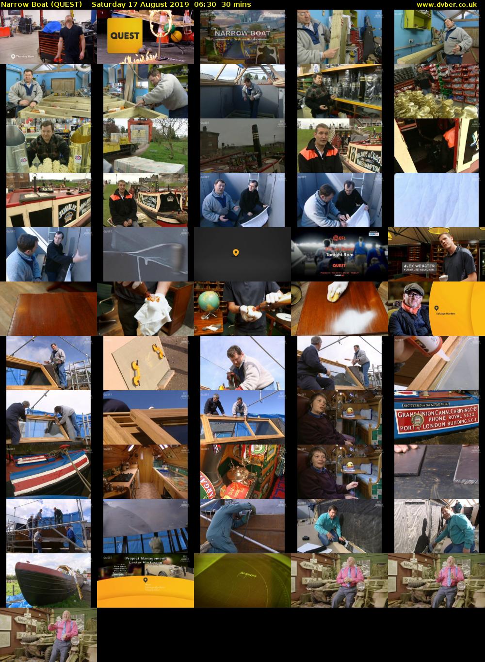 Narrow Boat (QUEST) Saturday 17 August 2019 06:30 - 07:00