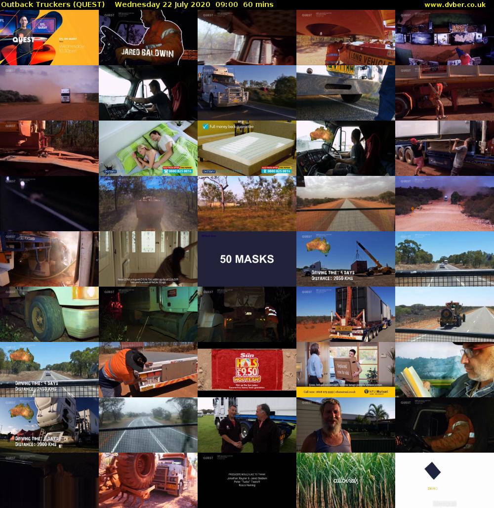 Outback Truckers (QUEST) Wednesday 22 July 2020 09:00 - 10:00