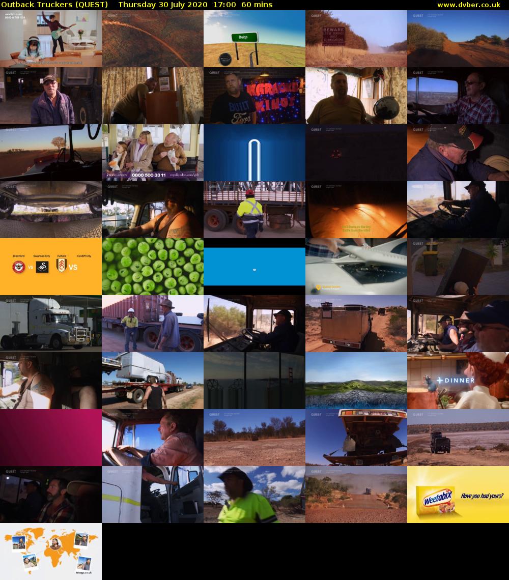 Outback Truckers (QUEST) Thursday 30 July 2020 17:00 - 18:00