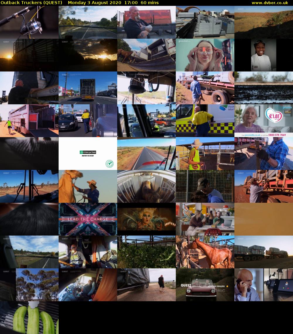 Outback Truckers (QUEST) Monday 3 August 2020 17:00 - 18:00