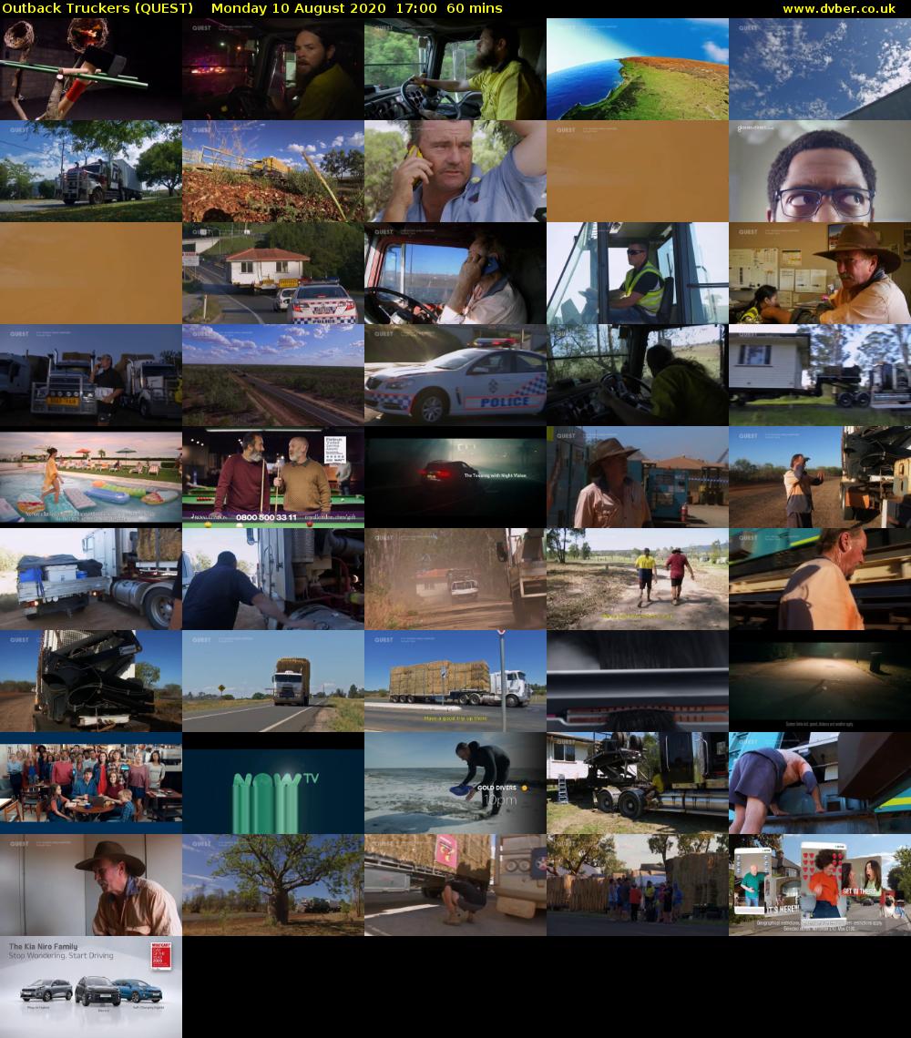 Outback Truckers (QUEST) Monday 10 August 2020 17:00 - 18:00