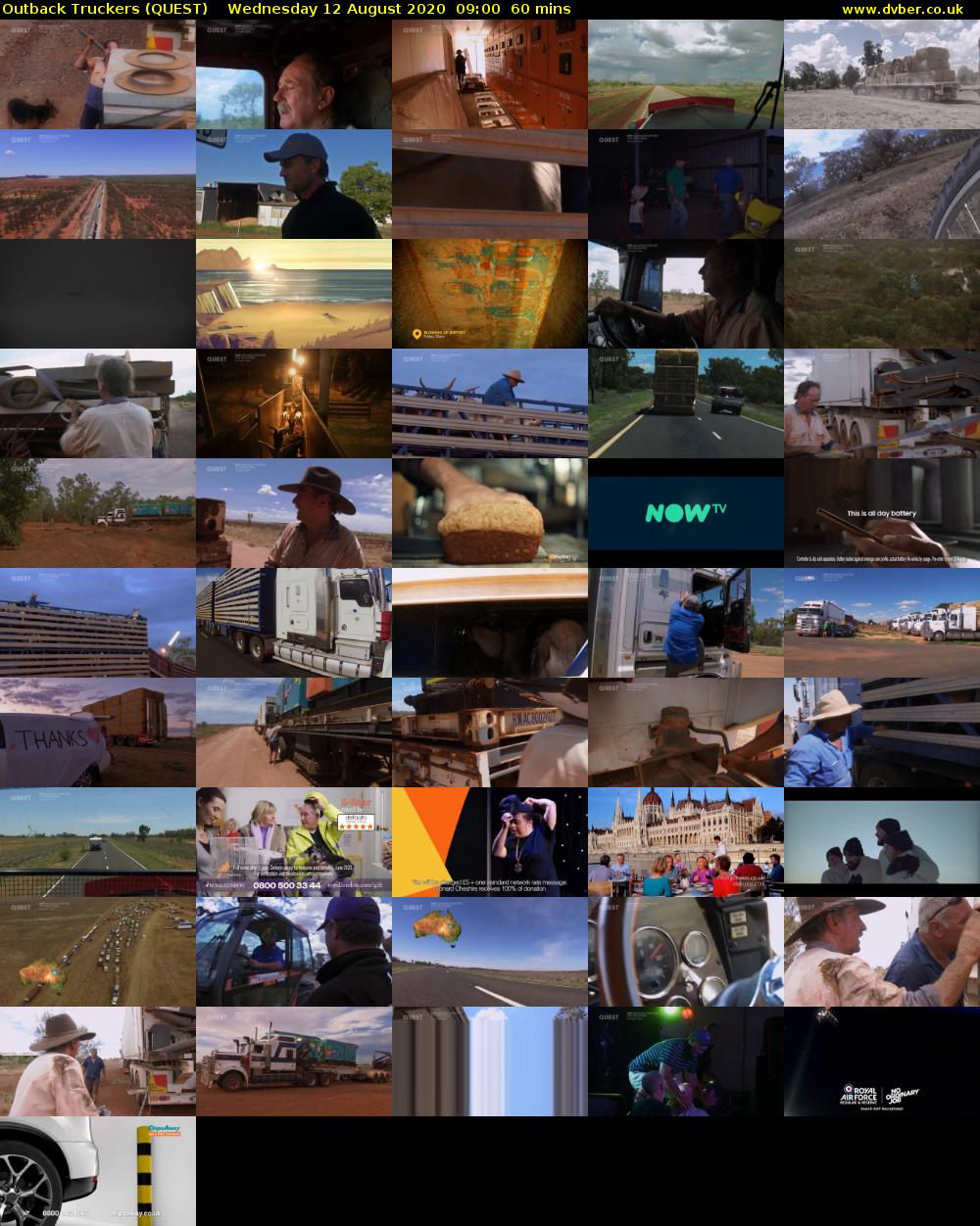 Outback Truckers (QUEST) Wednesday 12 August 2020 09:00 - 10:00