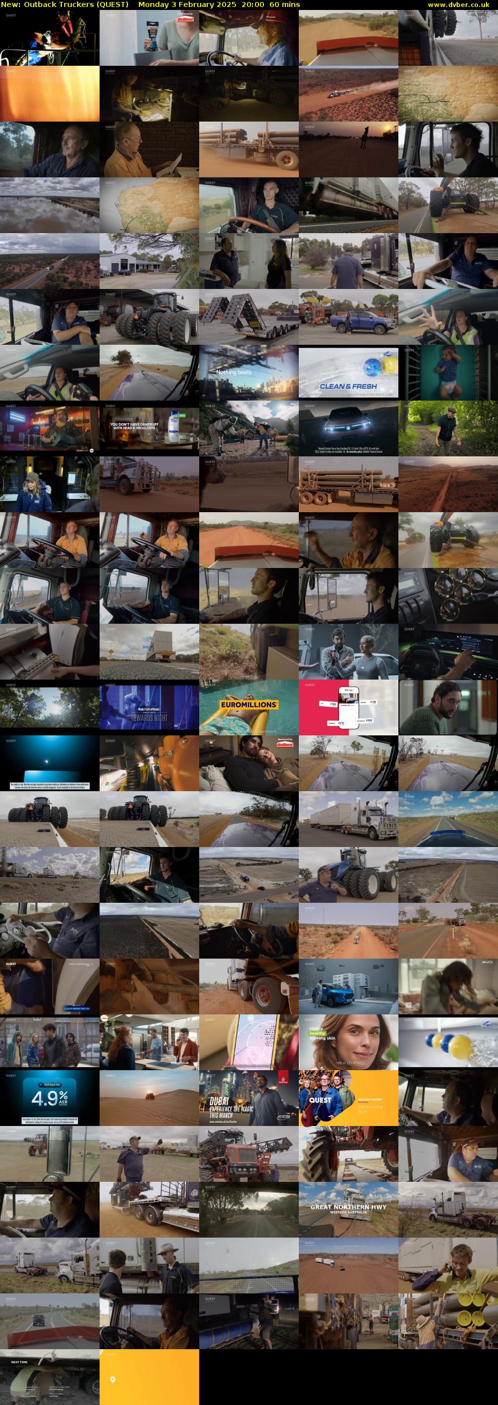 Outback Truckers (QUEST) Monday 3 February 2025 20:00 - 21:00