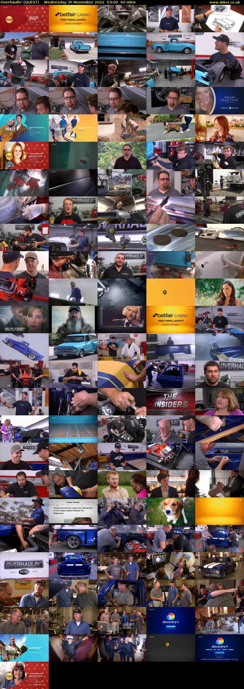 Overhaulin' (QUEST) Wednesday 30 November 2022 03:00 - 04:00
