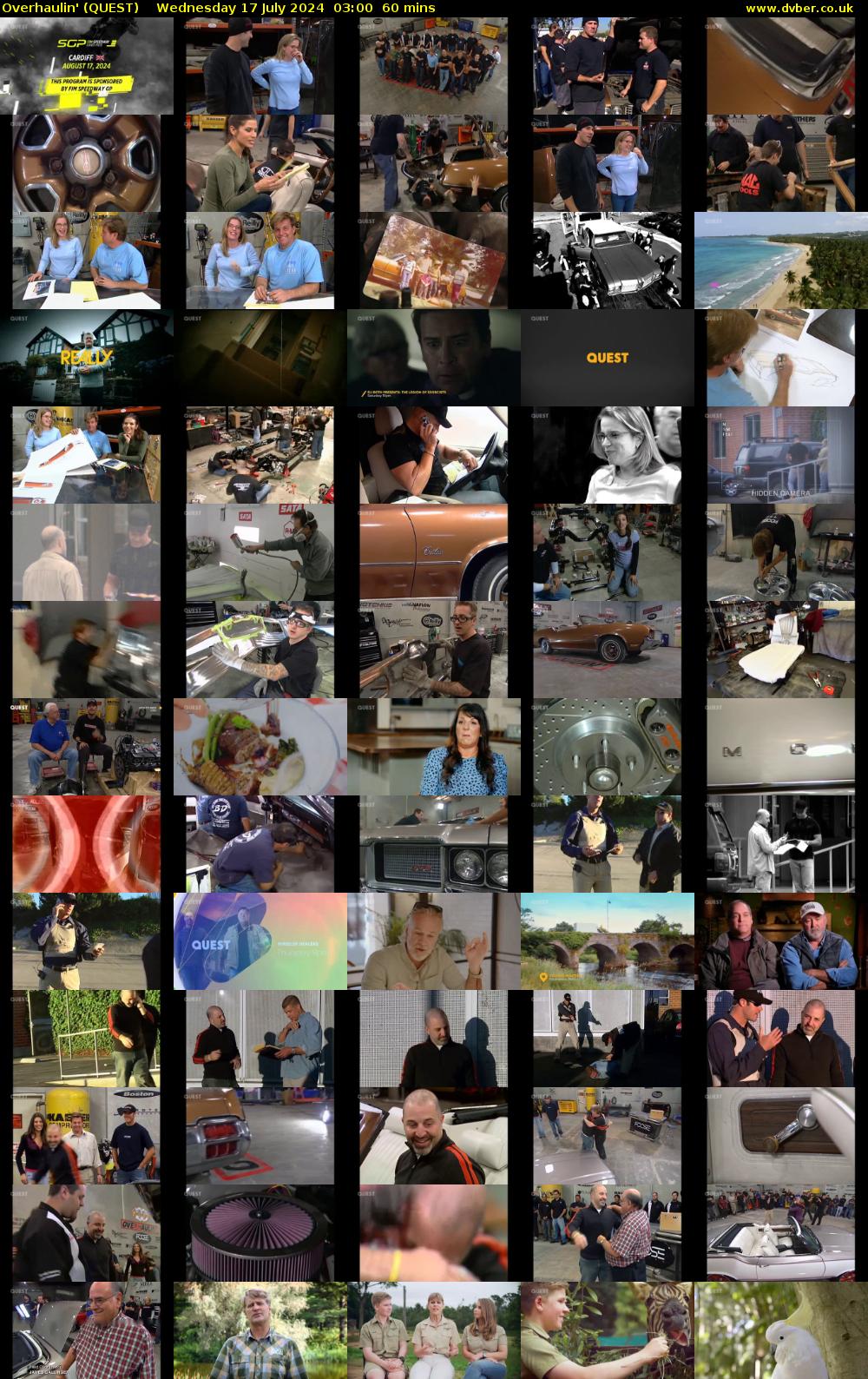 Overhaulin' (QUEST) Wednesday 17 July 2024 03:00 - 04:00