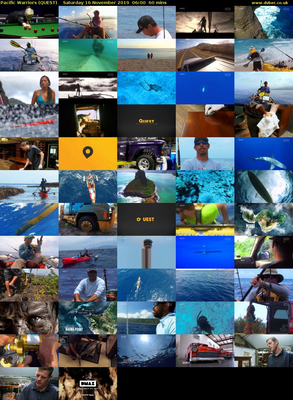 Pacific Warriors (QUEST) Saturday 16 November 2019 06:00 - 07:00