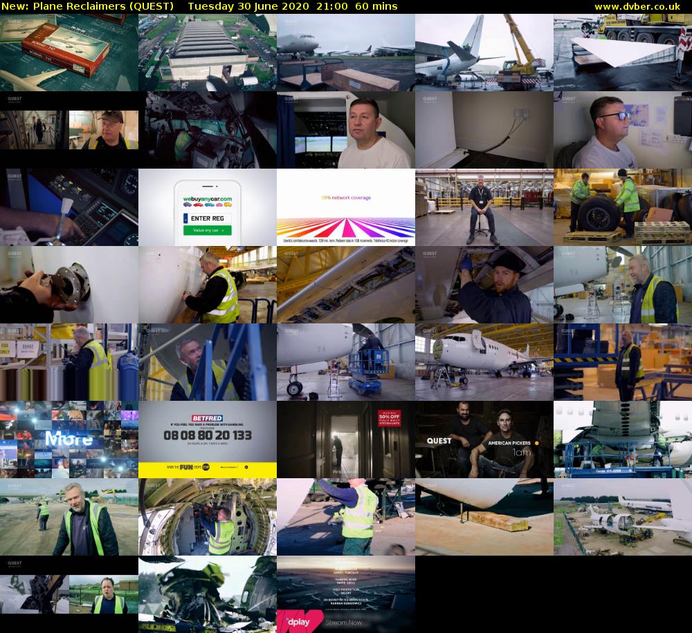 Plane Reclaimers (QUEST) Tuesday 30 June 2020 21:00 - 22:00
