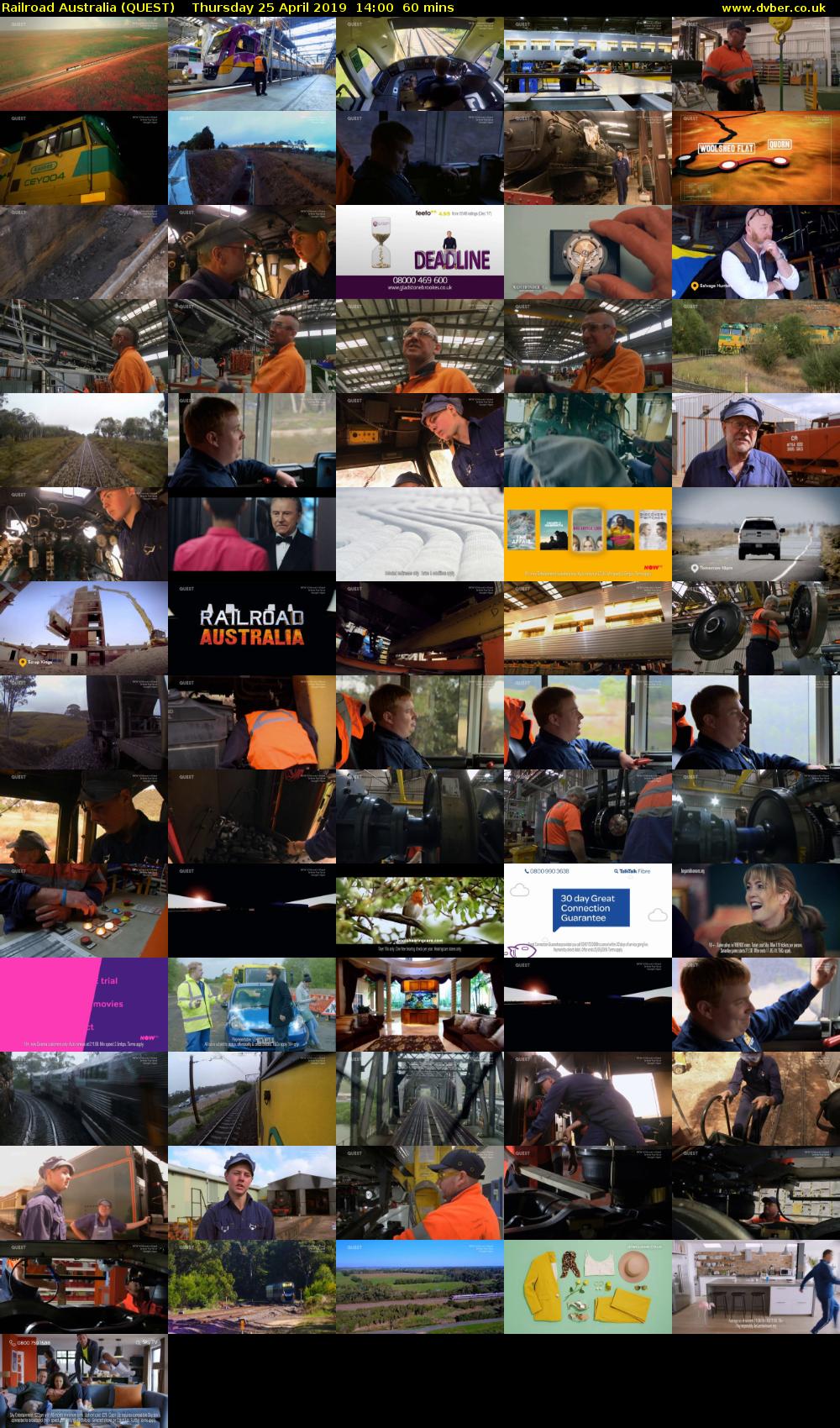 Railroad Australia (QUEST) Thursday 25 April 2019 14:00 - 15:00