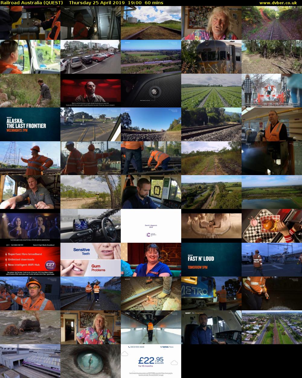 Railroad Australia (QUEST) Thursday 25 April 2019 19:00 - 20:00