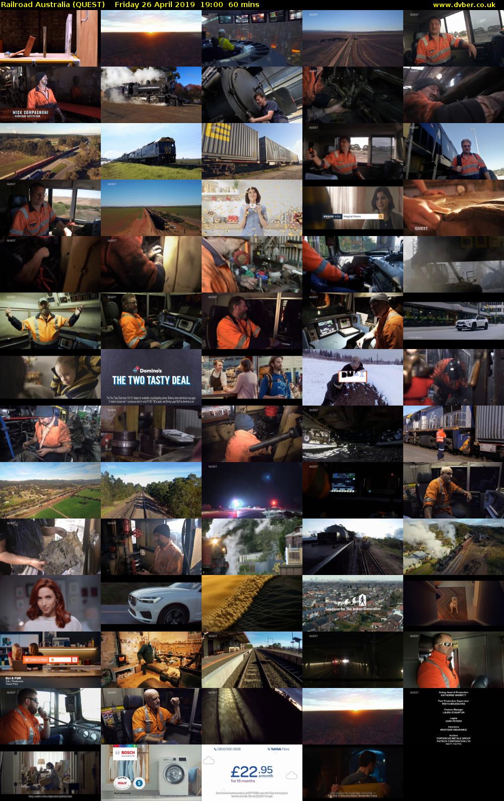 Railroad Australia (QUEST) Friday 26 April 2019 19:00 - 20:00