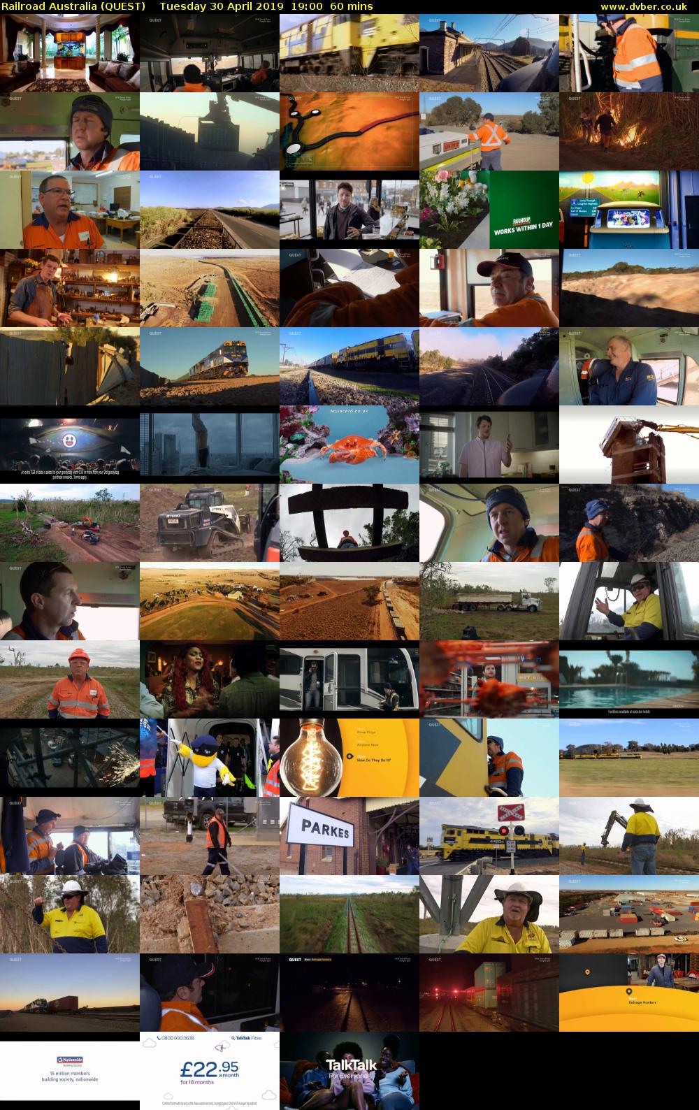Railroad Australia (QUEST) Tuesday 30 April 2019 19:00 - 20:00