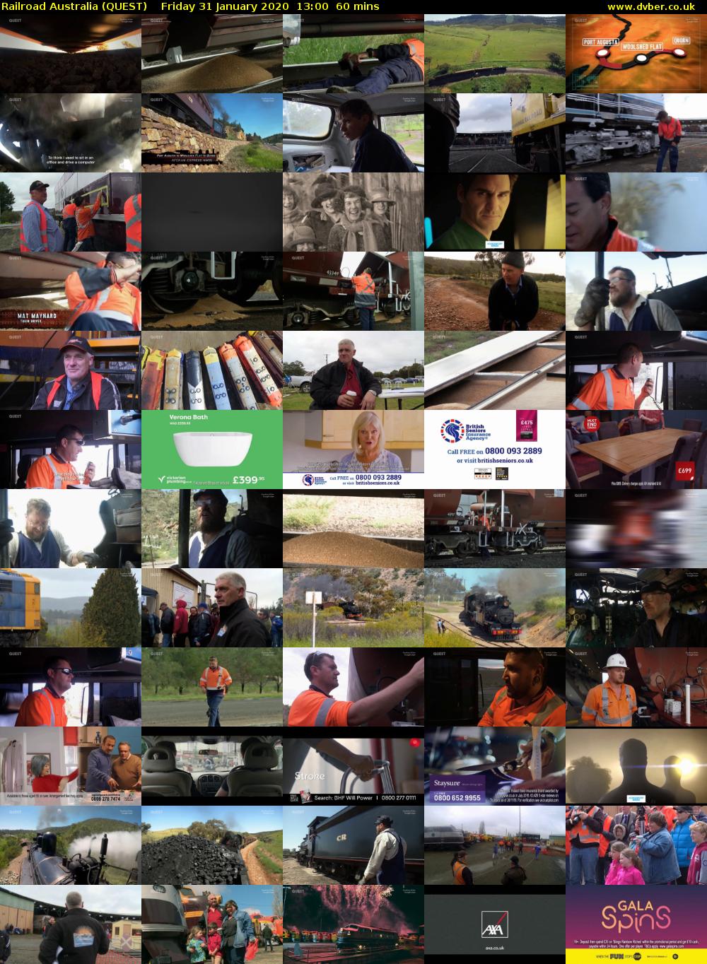 Railroad Australia (QUEST) Friday 31 January 2020 13:00 - 14:00