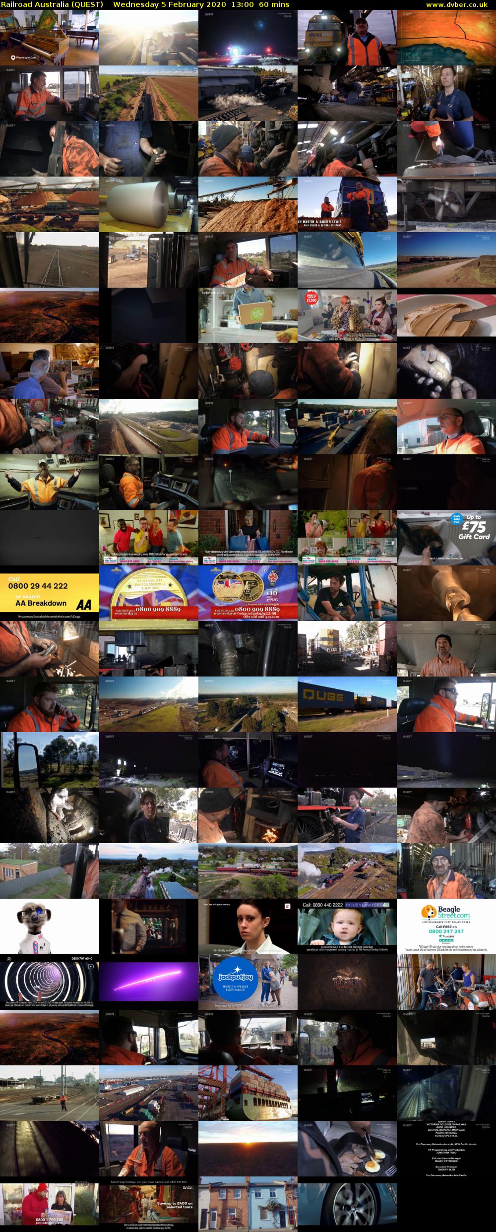 Railroad Australia (QUEST) Wednesday 5 February 2020 13:00 - 14:00