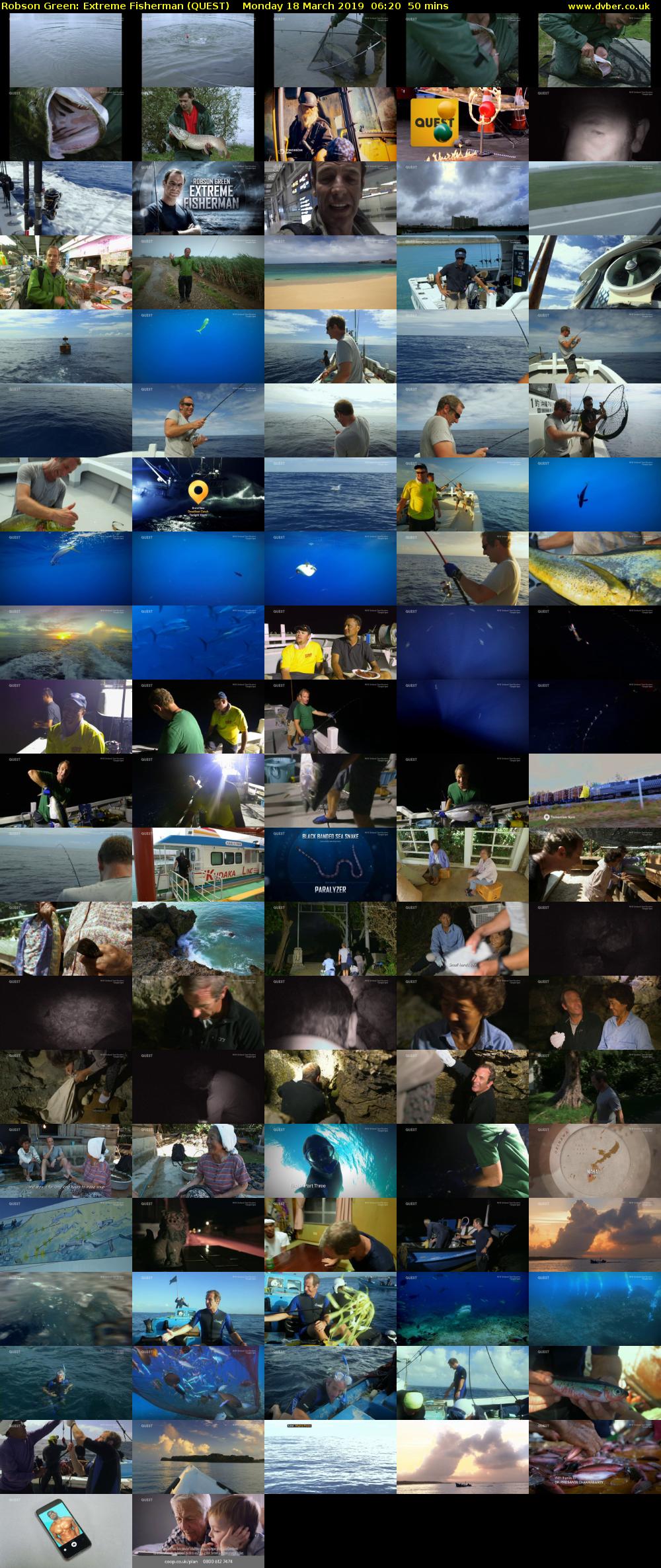 Robson Green: Extreme Fisherman (QUEST) Monday 18 March 2019 06:20 - 07:10