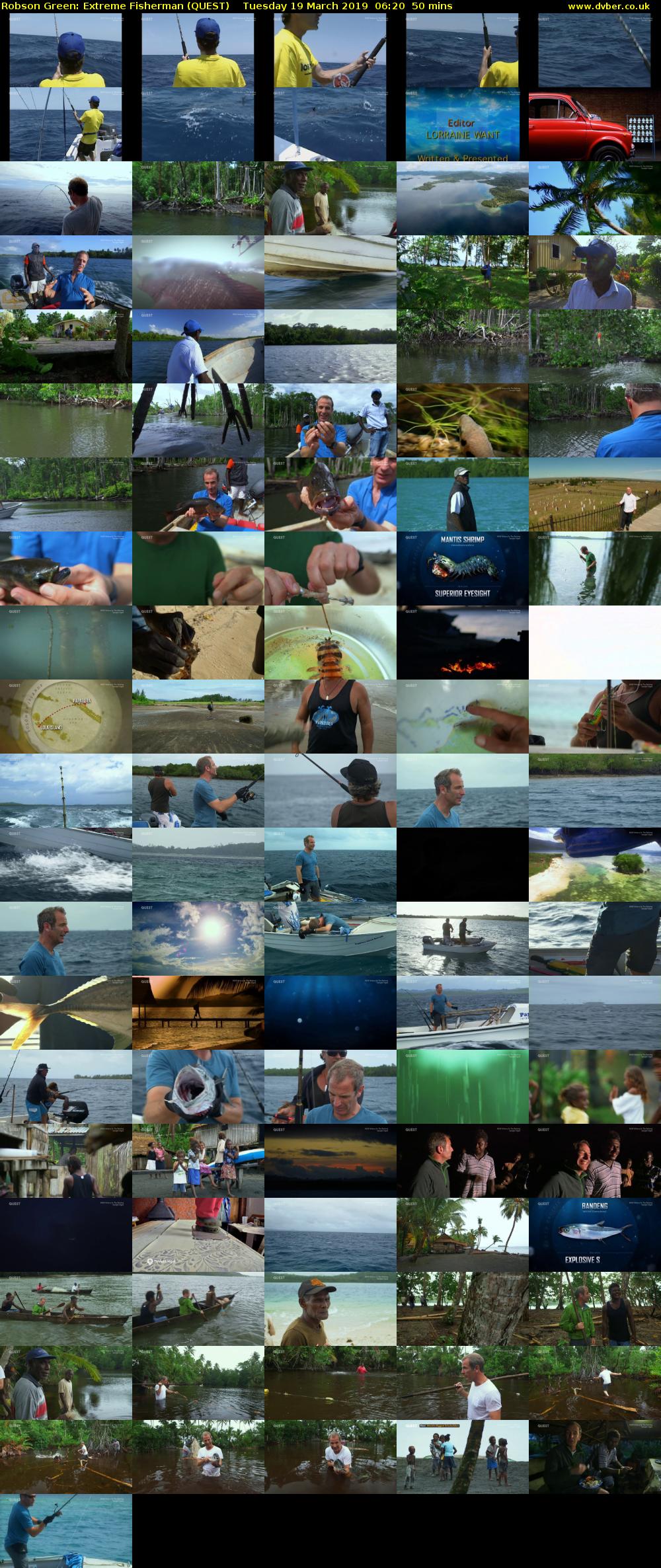 Robson Green: Extreme Fisherman (QUEST) Tuesday 19 March 2019 06:20 - 07:10