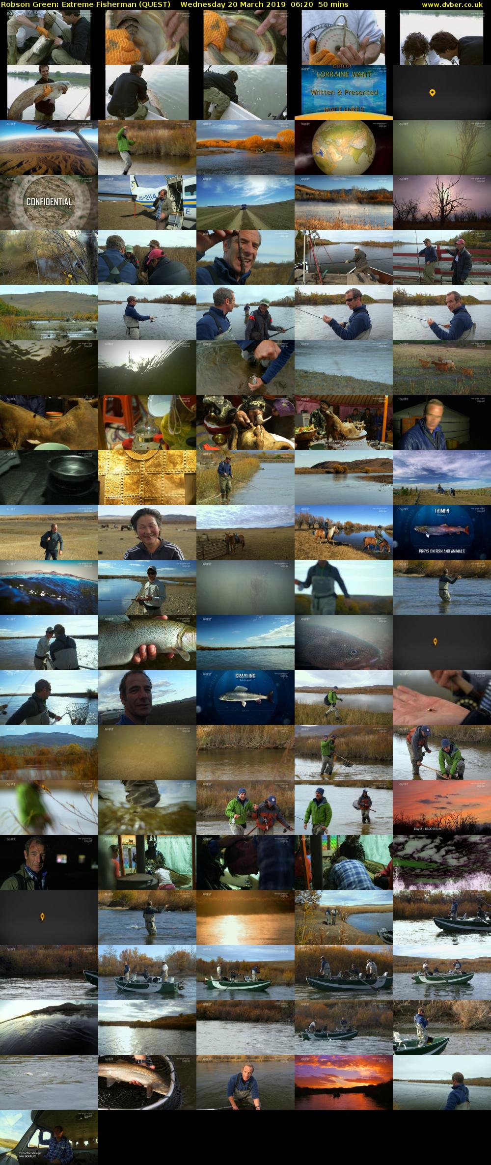 Robson Green: Extreme Fisherman (QUEST) Wednesday 20 March 2019 06:20 - 07:10