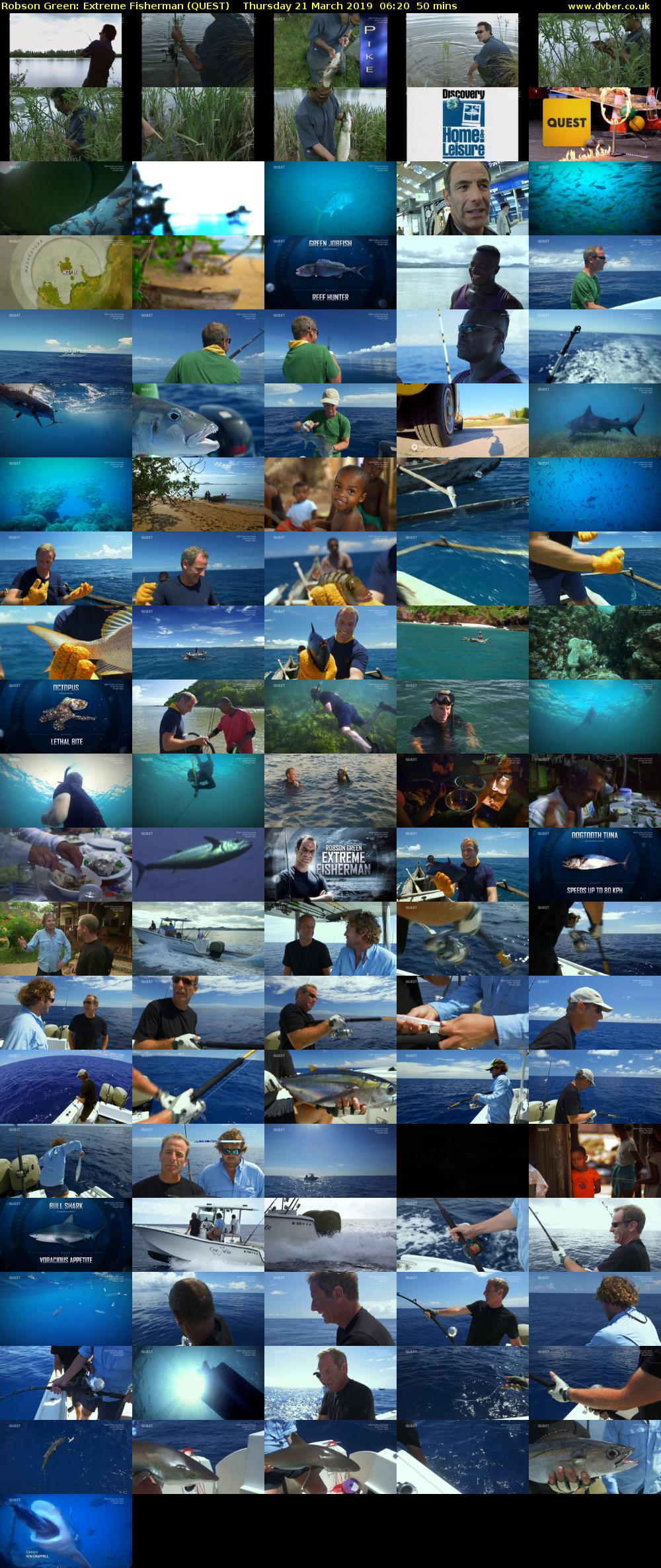 Robson Green: Extreme Fisherman (QUEST) Thursday 21 March 2019 06:20 - 07:10