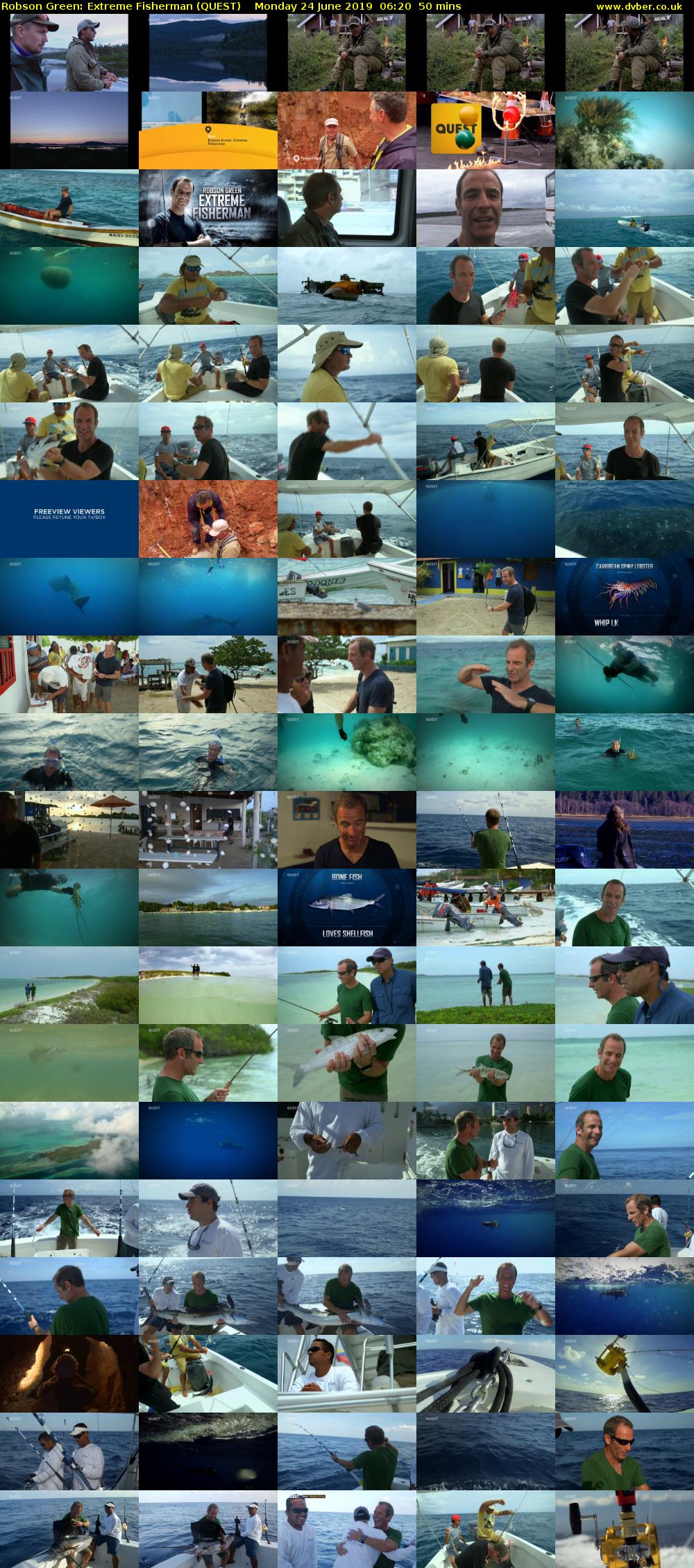 Robson Green: Extreme Fisherman (QUEST) Monday 24 June 2019 06:20 - 07:10