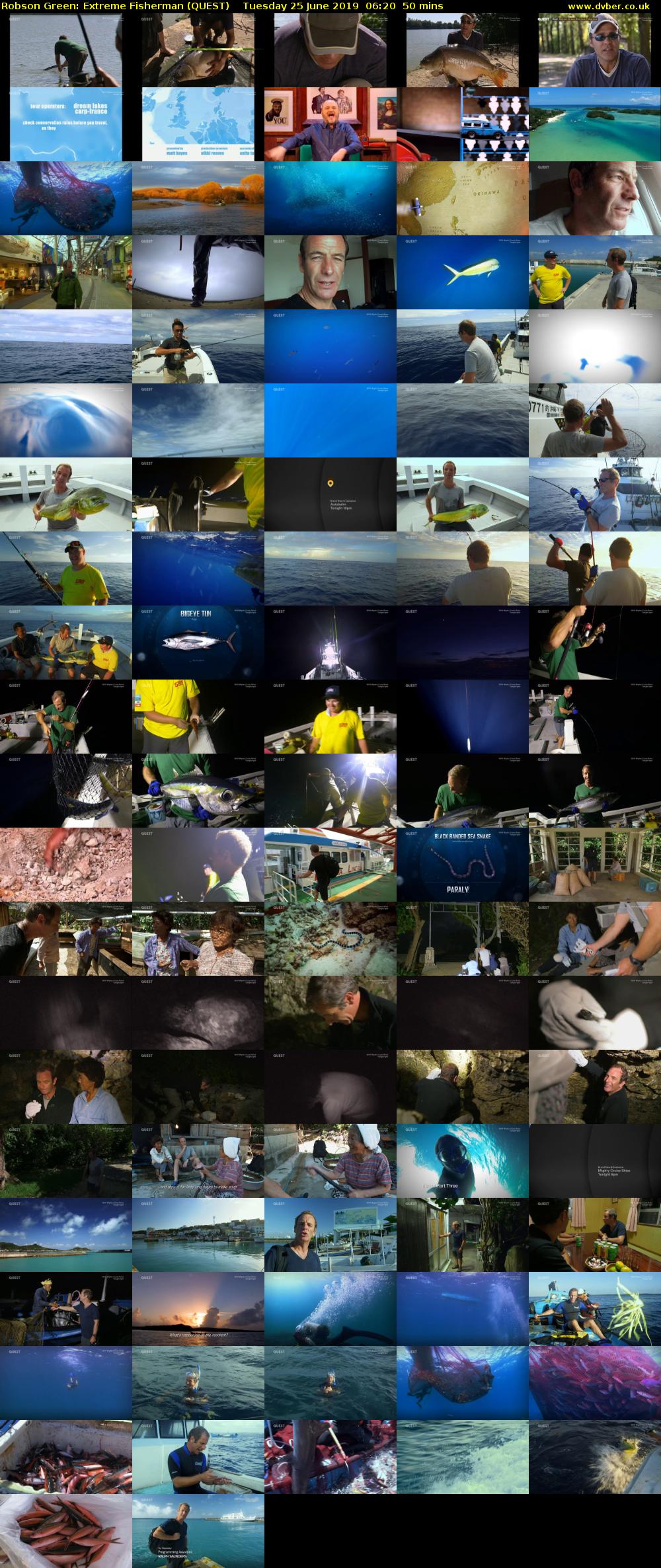 Robson Green: Extreme Fisherman (QUEST) Tuesday 25 June 2019 06:20 - 07:10