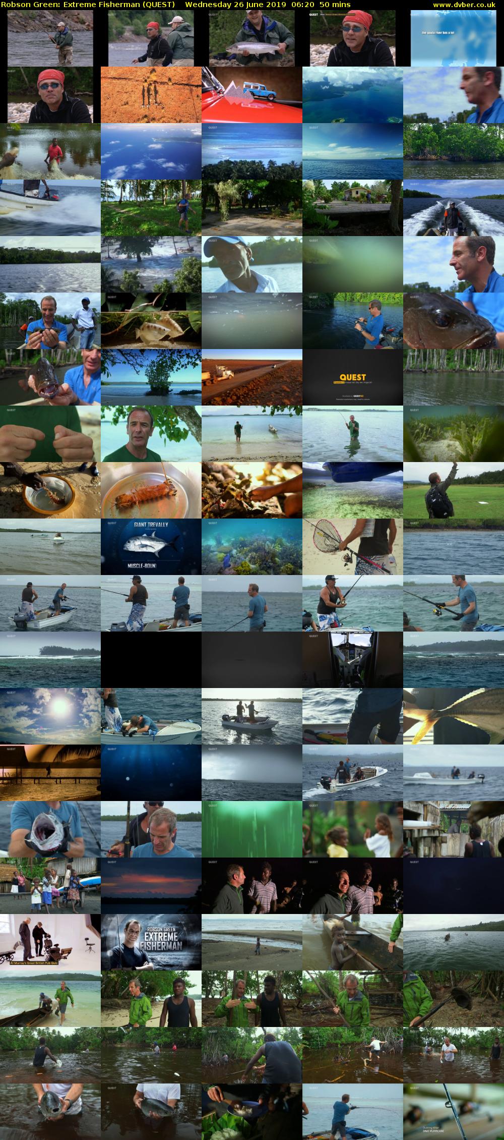 Robson Green: Extreme Fisherman (QUEST) Wednesday 26 June 2019 06:20 - 07:10